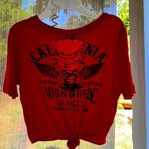 Windsor distressed crop tee